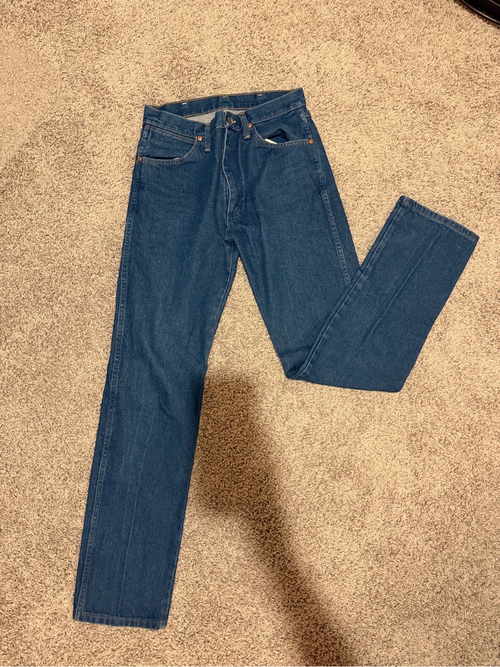 Wrangler Men’s Dark Blue Straight Jeans